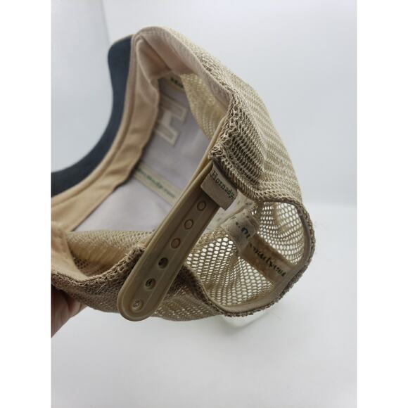 Hornady Logo 6-panel Snapback Truckers Hat Adjustable Reloading Cap Brown Beige - Picture 13 of 13